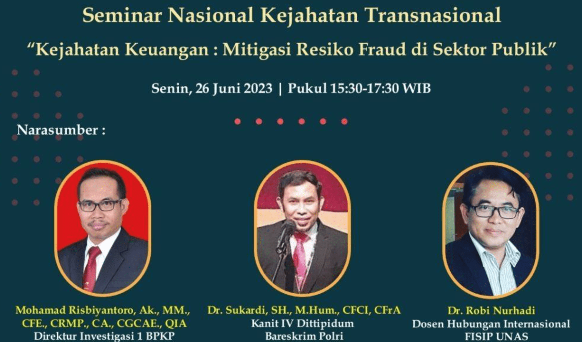 You are currently viewing Hindari Fraud di Sektor Publik, Prodi Hubungan Internasional Lakukan Seminar Nasional Kejahatan Transnasional